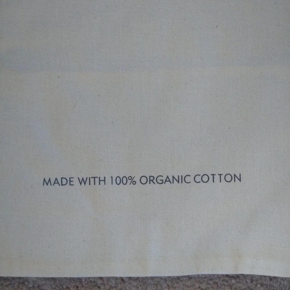 Eileen Fisher Organic‎ Cotton Cream Dust Cinch Sack Bag 11 1/2 x 13 1/2